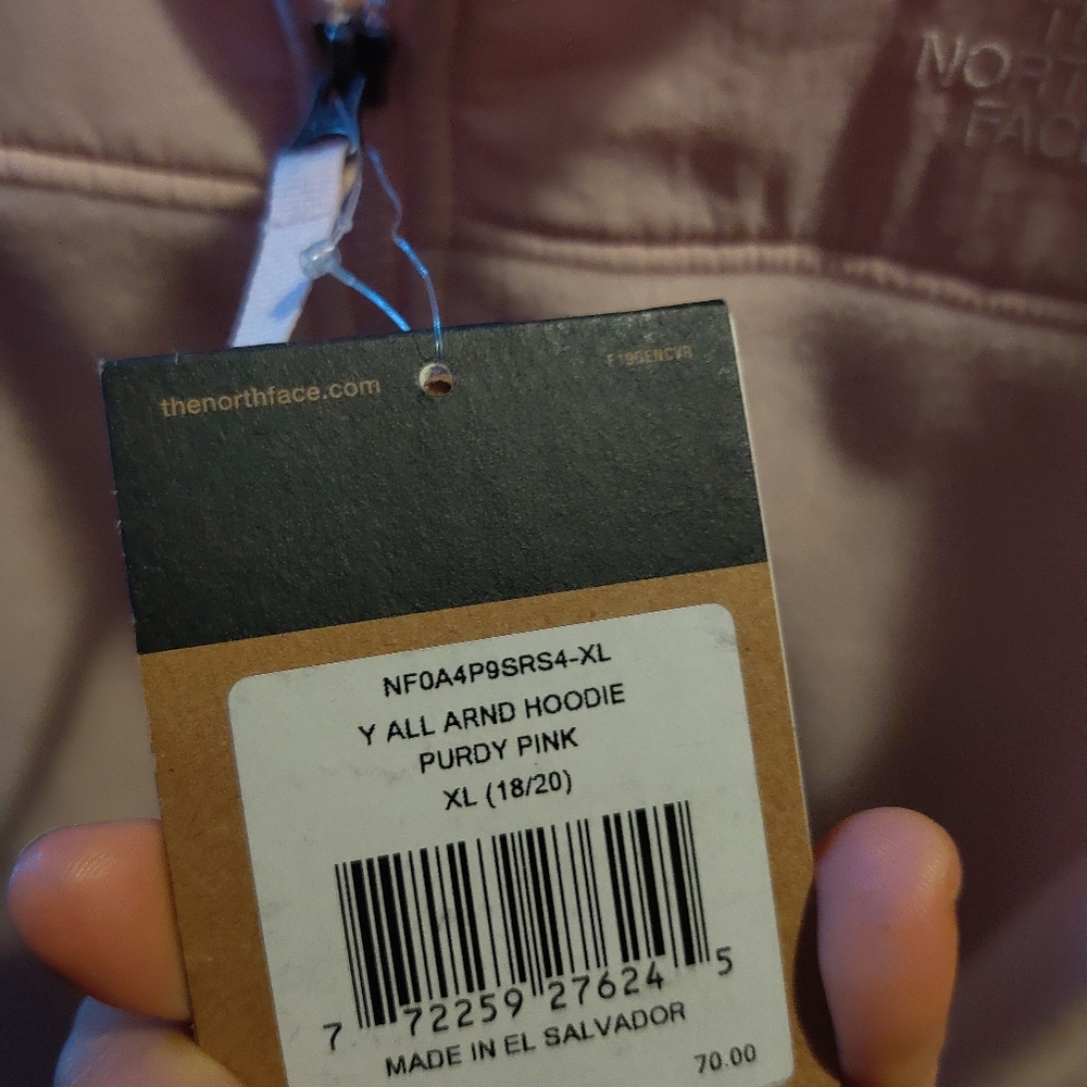 North face light pink jacket
